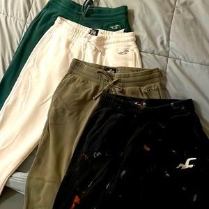 Four pairs of Hollister gently / never used mens XS sweatpants